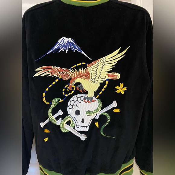 Straight To Hell- Top of the World jacket unisex tattoo old school bomber medium - Picture 8 of 11